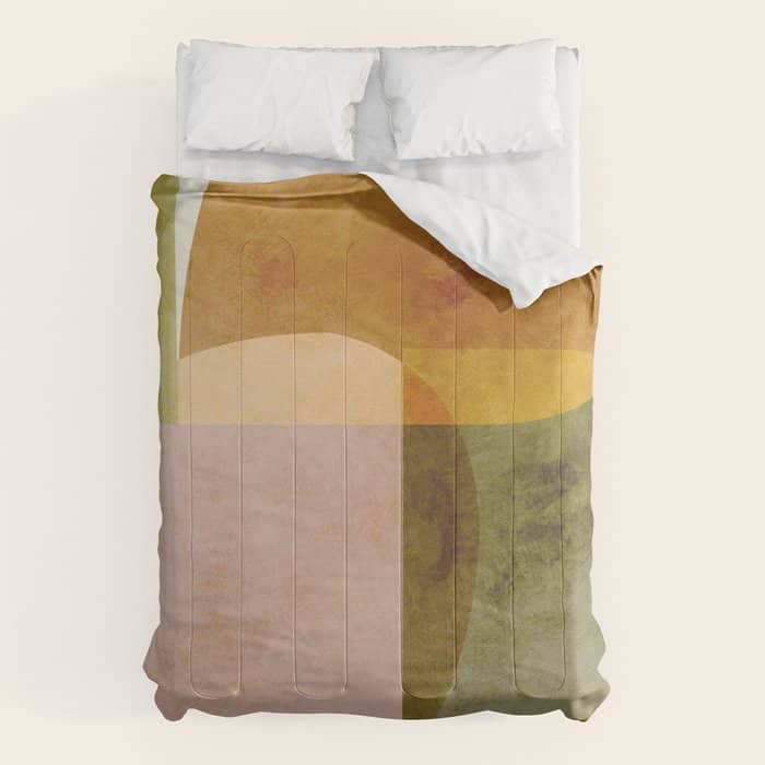 Organic Shapes Boho Nature Abstract 2 Comforter