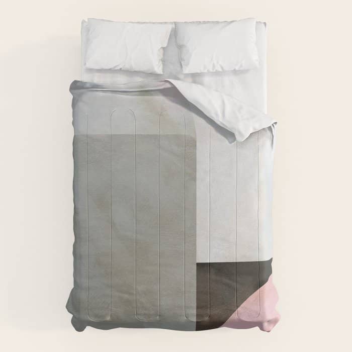 Mid Century Scandi Winter Painted Comforter