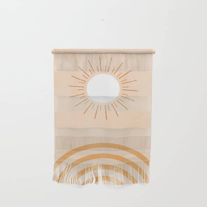 Shapes Geometry Sun Minimal Abstract Wall Hanging