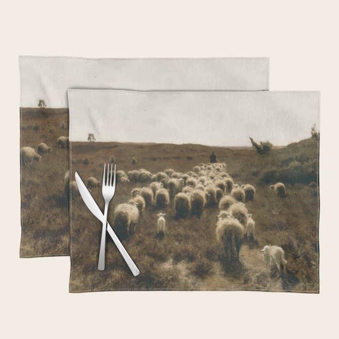 The Return Of The Flock, Laren By Anton Mauve Placemat