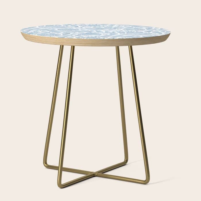 French Country Fig Garden In Blue Side Table