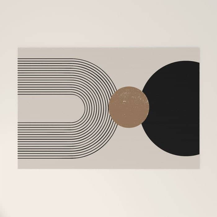 Mid Century Modern Abstract Art 10 Welcome Mat