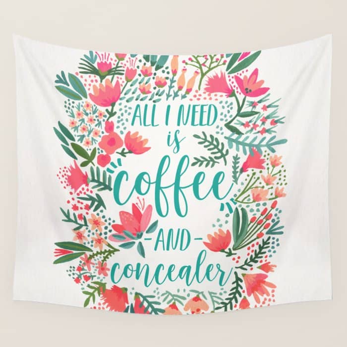 Coffee & Concealer - Juicy Palette Wall Tapestry