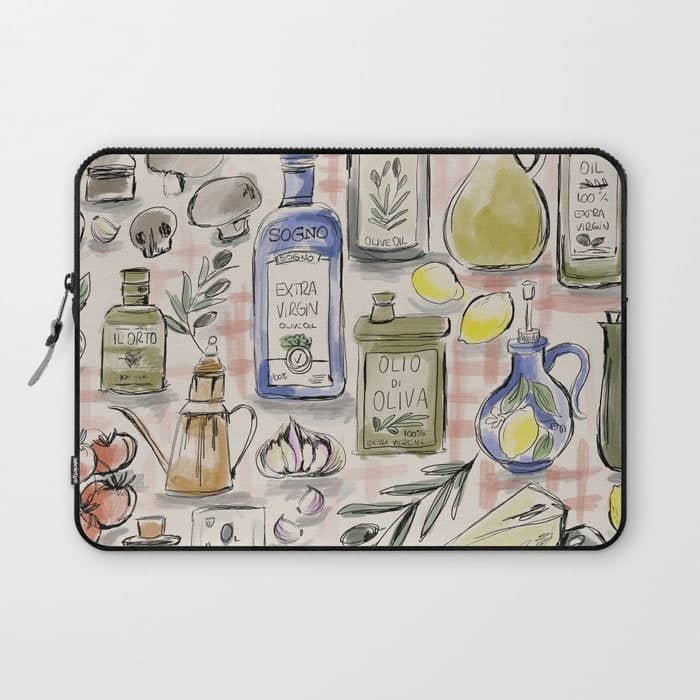Cucina Italiana Food Recipe Laptop Sleeve