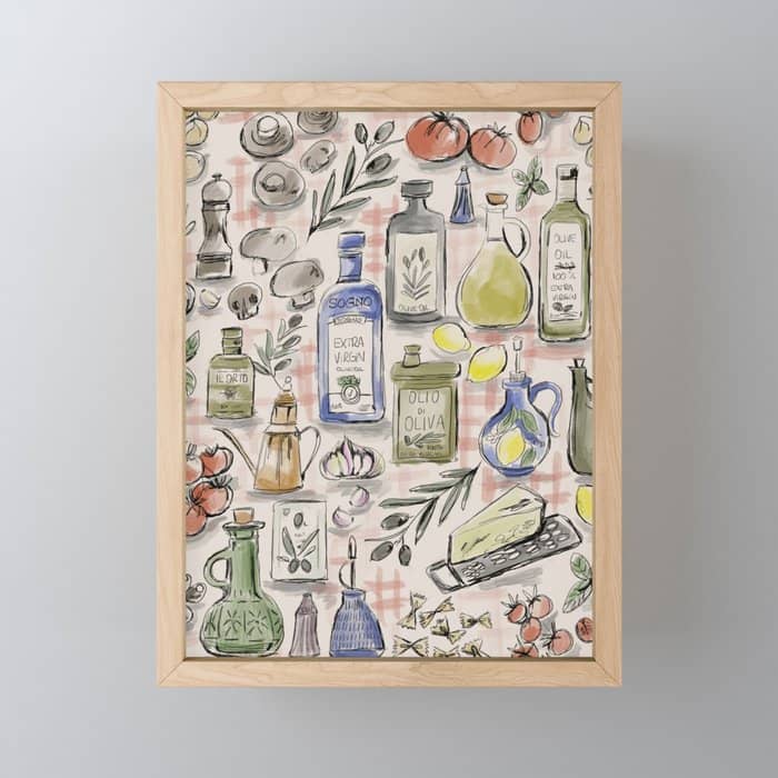 Cucina Italiana Food Recipe Mini Art Print