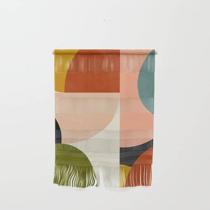 Geometric Abstract Mid Century Wall Hanging
