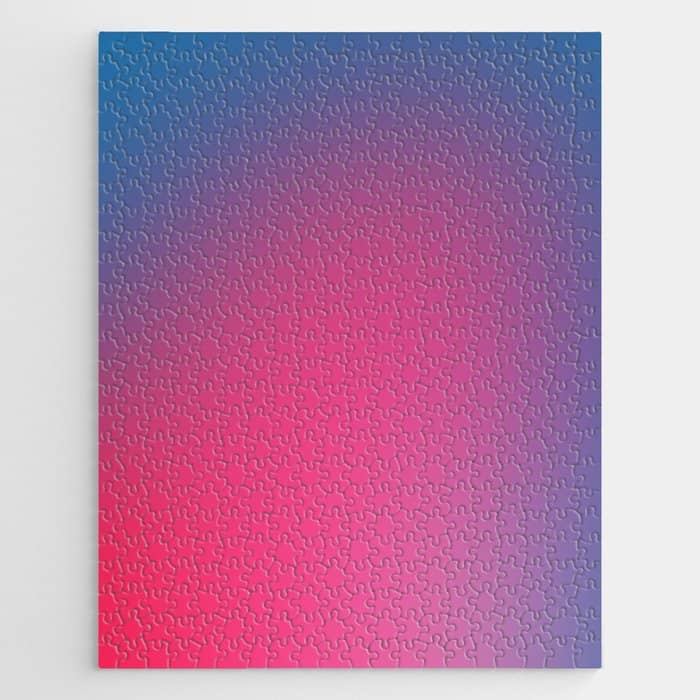 Glowy Blue And Pink Gradient Jigsaw Puzzle