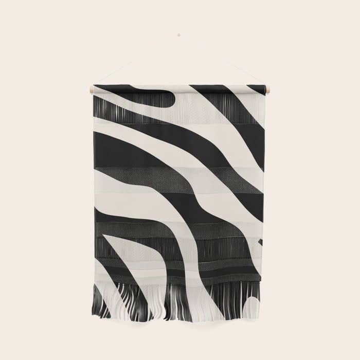Vintage Retro Abstract Black Wall Hanging