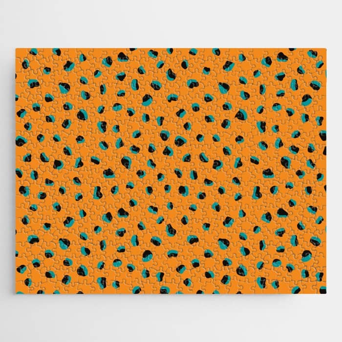 Funky Cheetah Animal Print Jigsaw Puzzle