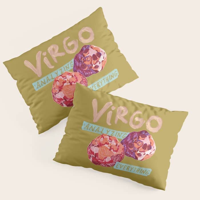 Virgo Perfection In Mustard Yellow | Zodiac Series Pillow Sham