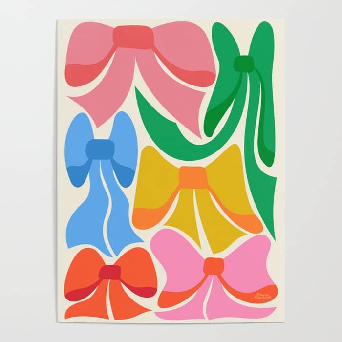 Rainbows - Bright Multi Retro Rainbow Bows Poster