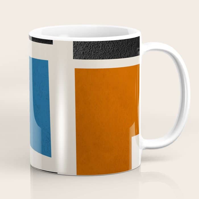 Mid Century Primary Colors Composition 2 Coffee Mug