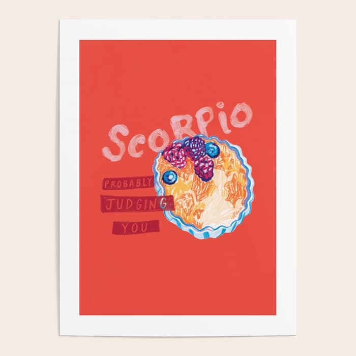 Scorpio Mood In Tomato Red | Zodiac Series Poster
