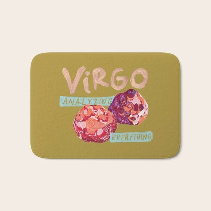 Virgo Perfection In Mustard Yellow | Zodiac Series Bath Mat