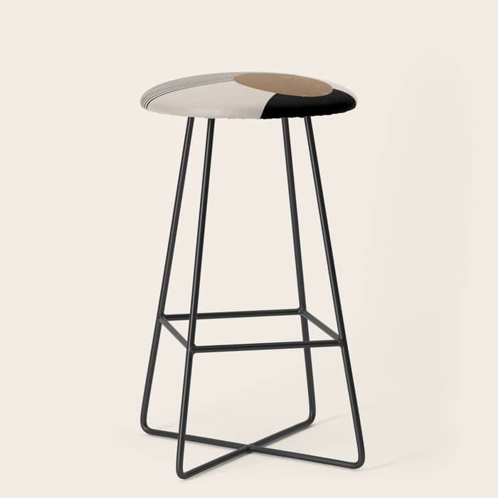 Mid Century Modern Abstract Art 10 Stool