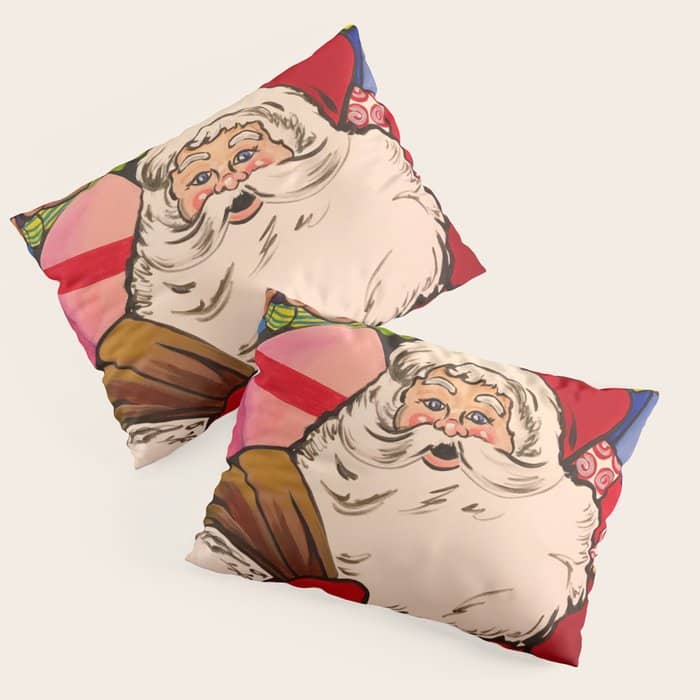 Santa Claus With Boxes Of Presents Pillow Sham