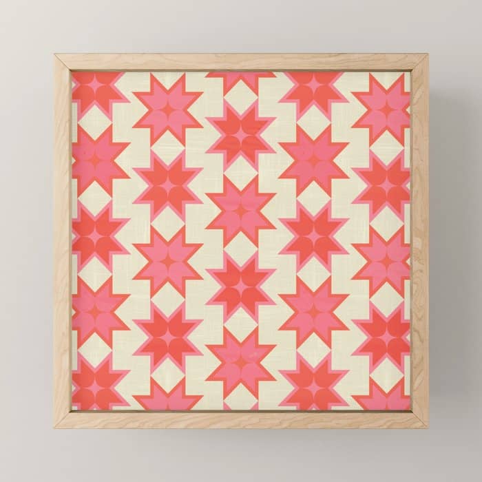 Celestial Winter Quilt Pattern Mini Art Print