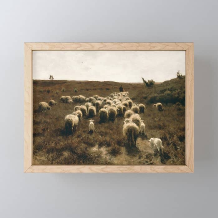 The Return Of The Flock, Laren By Anton Mauve Mini Art Print