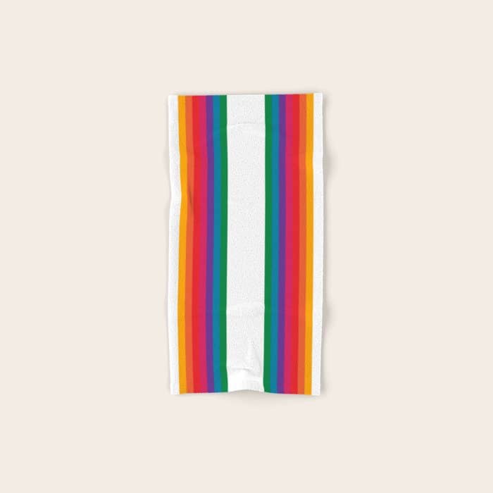 Retro Bright Rainbow - Straight Bath Towel