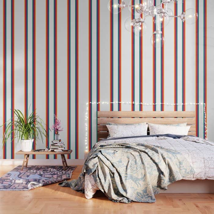 Retro Bright Rainbow - Straight Wallpaper