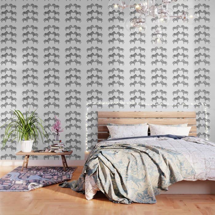 Zebras - Black & White Palette Wallpaper