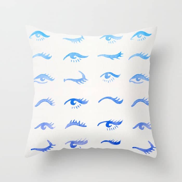 Mascara Envy - Blue Ombrã© Palette Throw Pillow