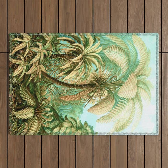 Vintage Tropical | Jungle Botanical Nature Banana Tree | Bohemian Plants Trees Forest Outdoor Rug