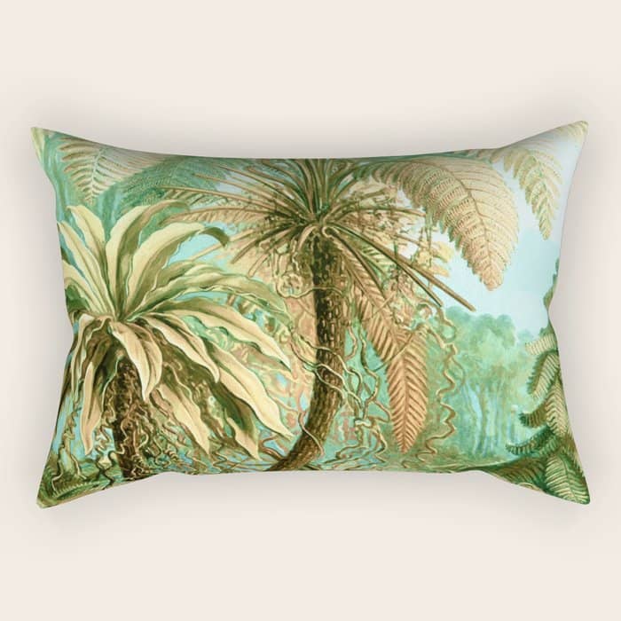 Vintage Tropical | Jungle Botanical Nature Banana Tree | Bohemian Plants Trees Forest Rectangular Pillow