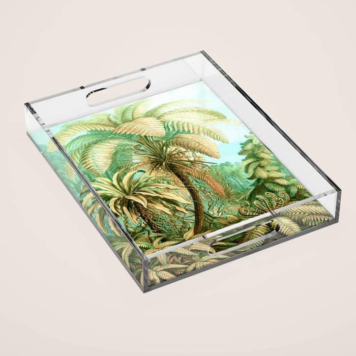 Vintage Tropical | Jungle Botanical Nature Banana Tree | Bohemian Plants Trees Forest Acrylic Tray