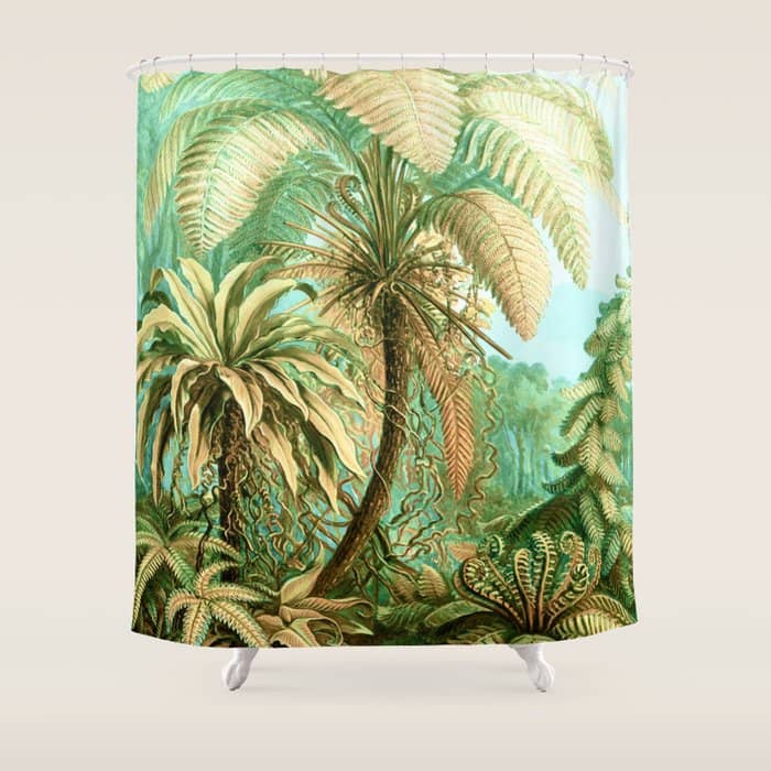 Vintage Tropical | Jungle Botanical Nature Banana Tree | Bohemian Plants Trees Forest Shower Curtain