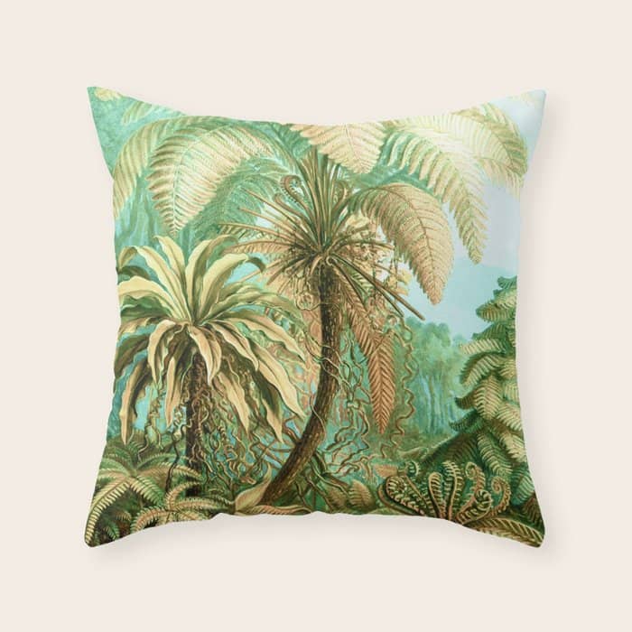 Vintage Tropical | Jungle Botanical Nature Banana Tree | Bohemian Plants Trees Forest Throw Pillow