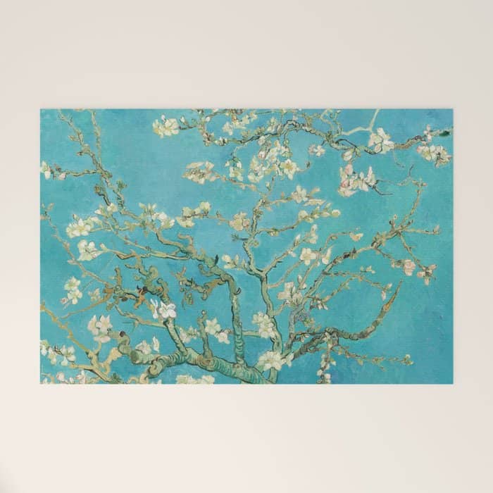 Van Gogh Almond Blossoms Painting Welcome Mat