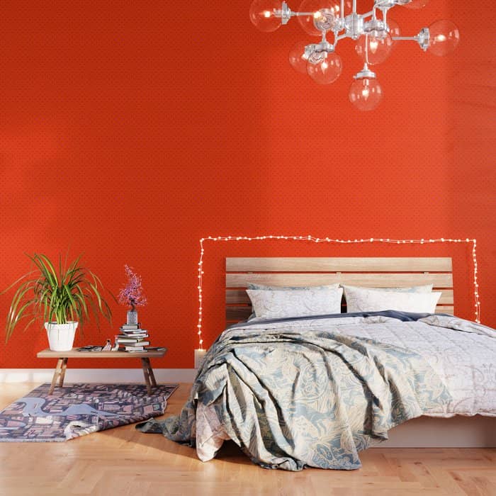 Orange Pop And Hot Neon Pink Polka Dots Wallpaper