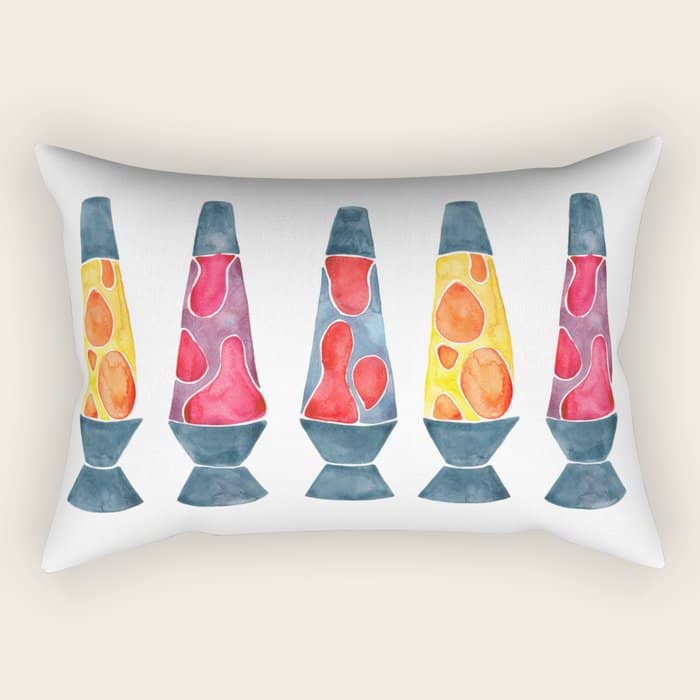 Retro Vibes - Warm Palette Rectangular Pillow