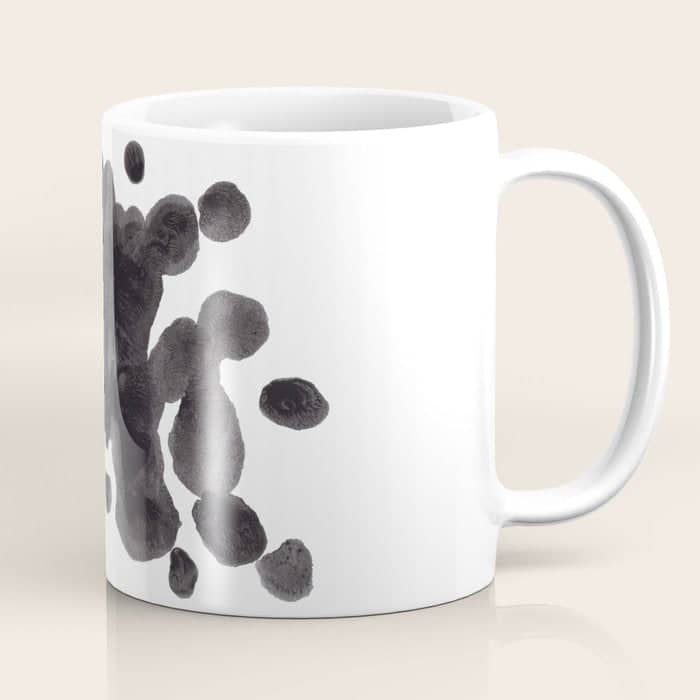 Black And White Inkblot Pattern Rorschach Test Coffee Mug