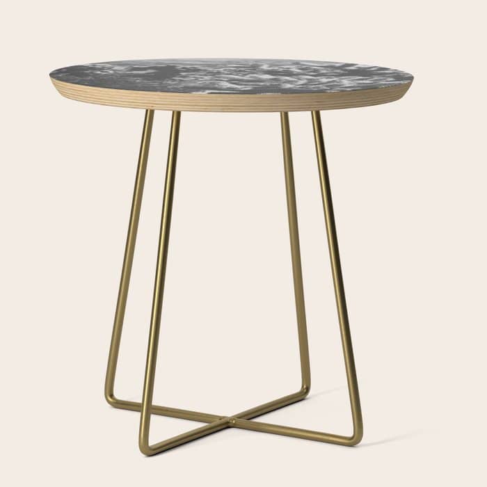 Cholla Cactus Garden (Black + White) Side Table