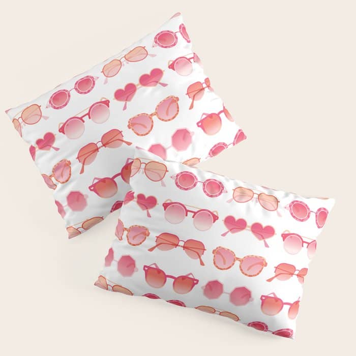Sunglasses Collection - Pink Ombrã© Palette Pillow Sham
