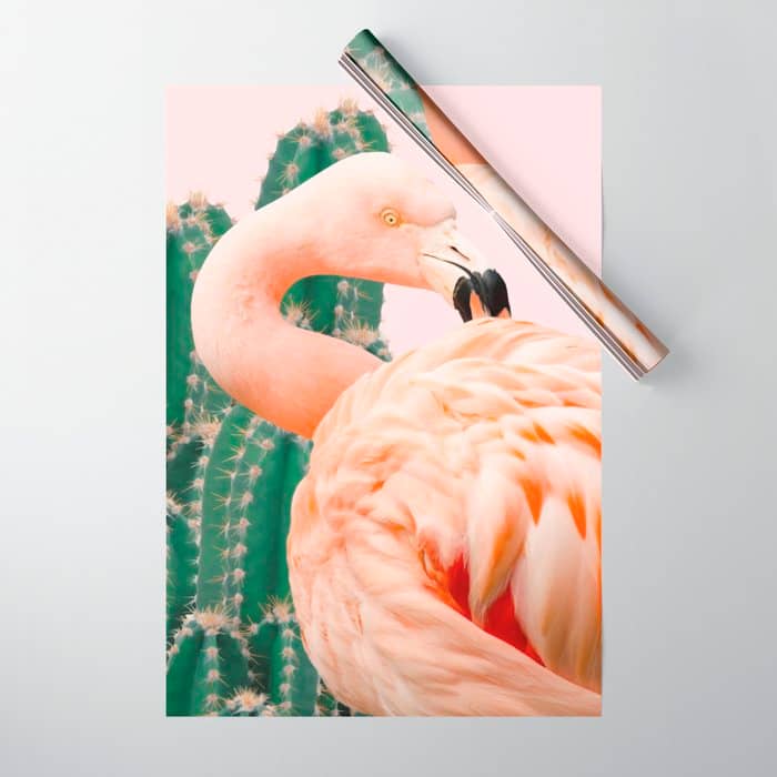 Flamingo & Cactus #Homestorie #Decor #Buyart Wrapping Paper