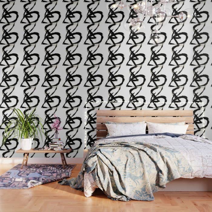 Brushstroke 3 - A Simple Black And White Ink Design Wallpaper