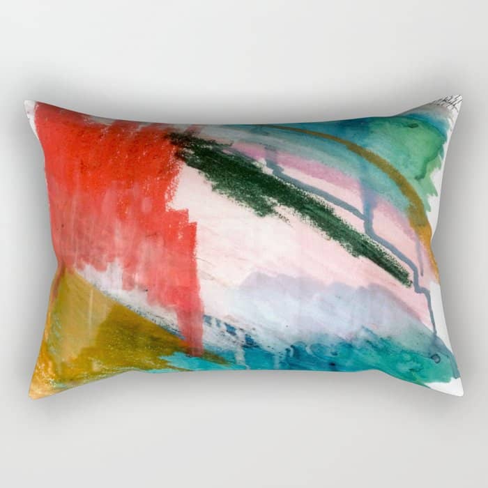 Happiness - A Bright Abstract Piece Rectangular Pillow