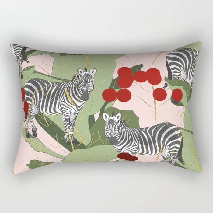 Zebra Harem #Homestorie #Decor #Buyart Rectangular Pillow