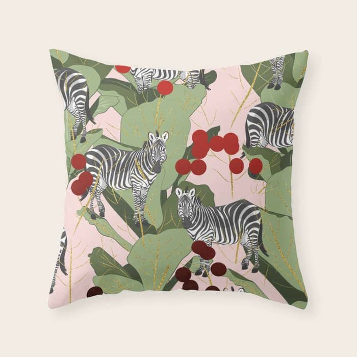Zebra Harem #Homestorie #Decor #Buyart Throw Pillow