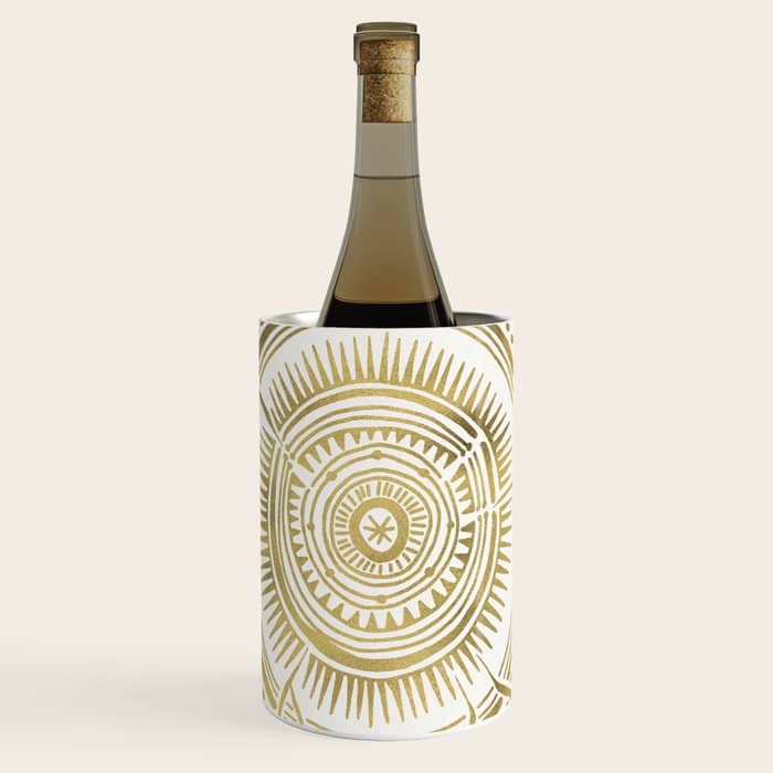 Quaking Aspen - Gold Tree Rings Wine Chiller