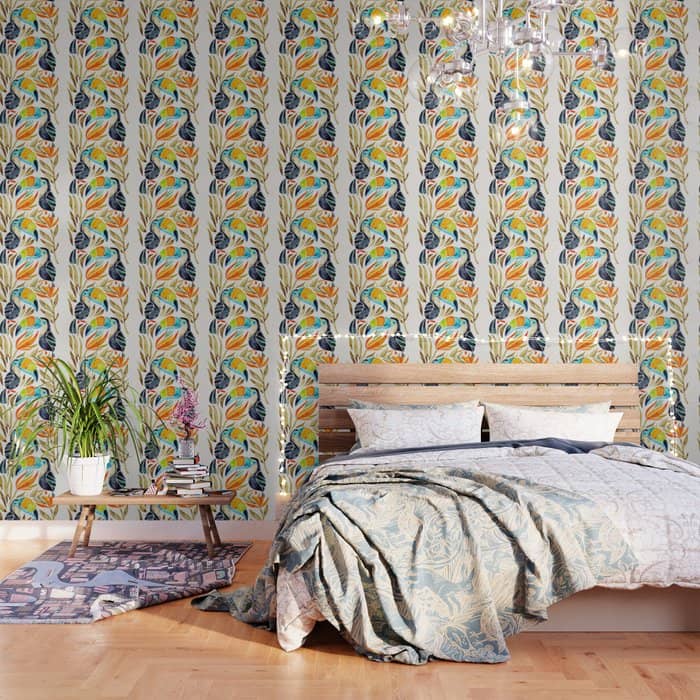Tropical Toucans - Sepia Palette Wallpaper