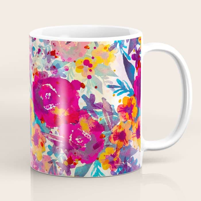 Watercolor Flowers And Plants 02 Coffee Mug