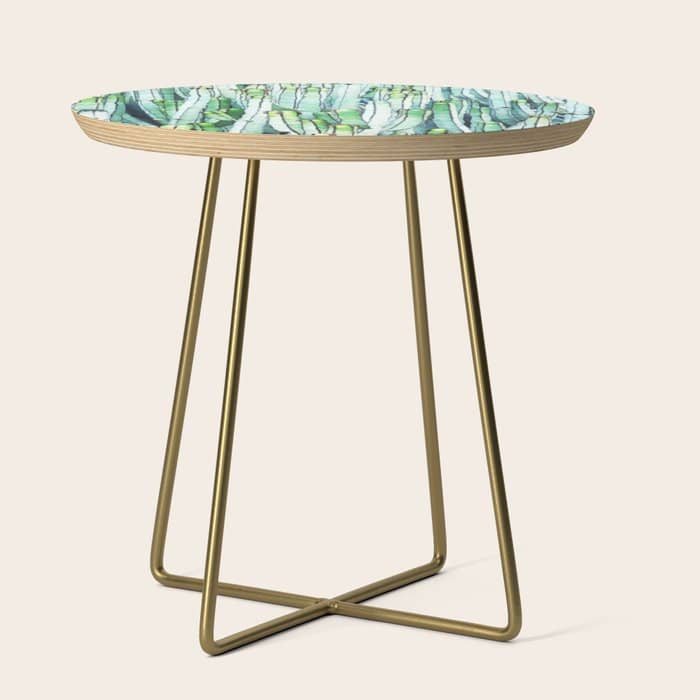 Lost Cactus, Watercolor Nature Painting, Botanical Neutral Illustration Minimal Drawing Jungle Side Table