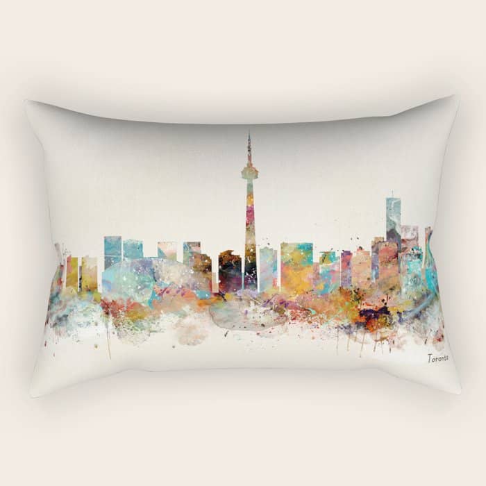 Toronto Ontario Skyline Rectangular Pillow