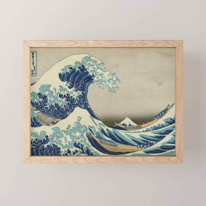 The Classic Japanese Great Wave Off Kanagawa Print By Hokusai Mini Art Print