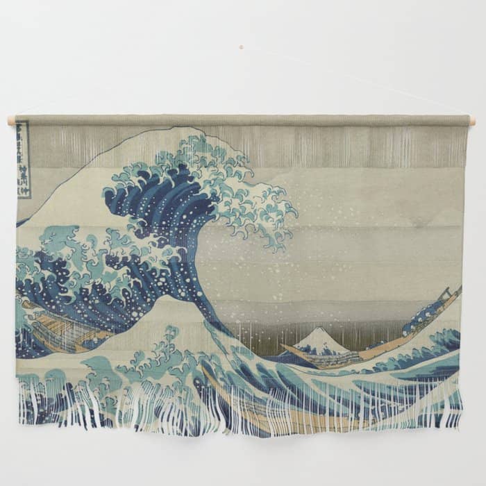 The Classic Japanese Great Wave Off Kanagawa Print By Hokusai Wall Hanging