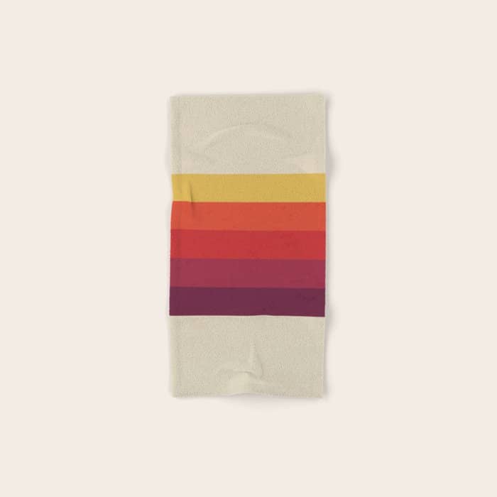 Retro Video Cassette Color Palette Bath Towel